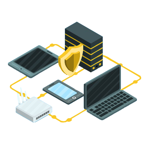illustration réseau et sécurité pour SCIN360 et cybersécurité security box